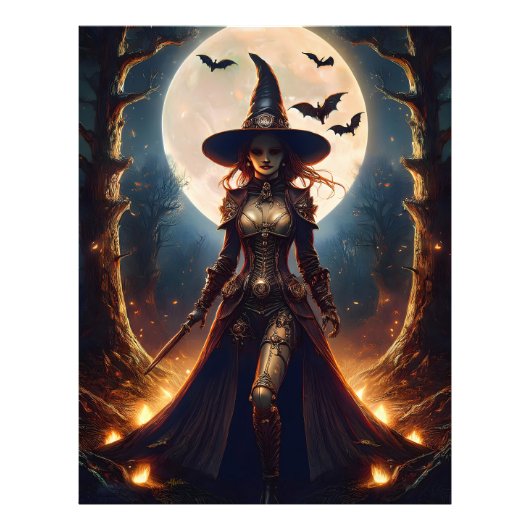 Impression Photo Halloween Steampunk Forest Witch (Devant)
