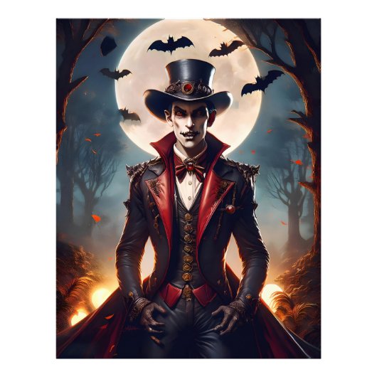 Impression Photo Halloween Steampunk Gothique Zombie Vampire (Devant)