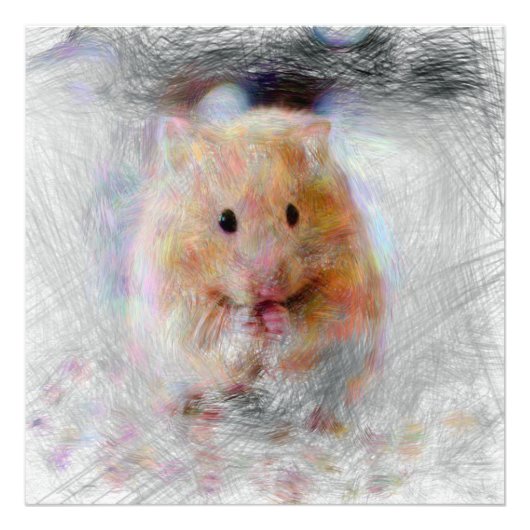 Impression Photo hamster animal artistique (Devant)