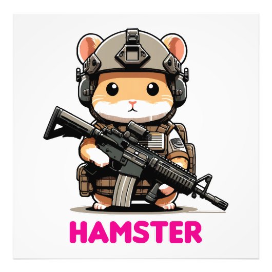 Impression Photo Hamster tactique (Devant)