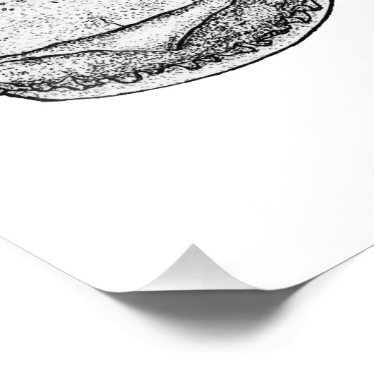 Impression Photo Hand-Drawn Cheeseburger Art Print (Coin)