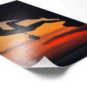 Impression Photo Hanging Rock Climber au lever du soleil (Coin)