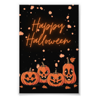 Impression Photo Happy Halloween Postcard