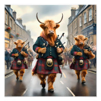 Harmonie des Highlands : groupe de vaches highland
