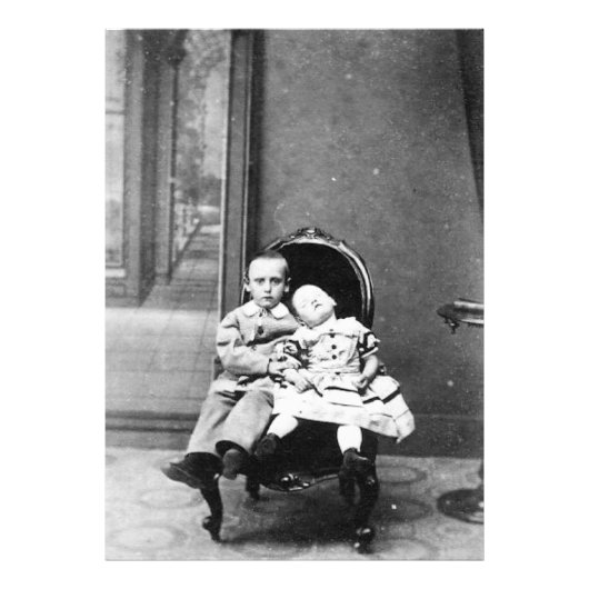 Impression Photo Haunting Vintage Sibling Portrait  (Devant)