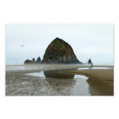 Impression Photo Haystack Rock Reflection, Cannon Beach, Oregon (Devant)