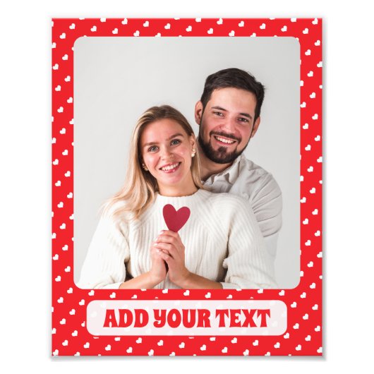 Impression Photo Hearts Happy Valentine’s Day Modern Love Pattern (Devant)