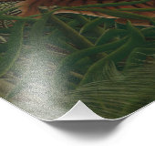 Impression Photo Henri Rousseau - Combat entre un tigre (Coin)