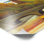 Impression Photo Henri Rousseau Tour Eiffel au coucher du soleil (Coin)