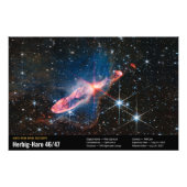 Impression Photo Herbig-Haro 46/47 Webb Space Telescope Image Info (Devant)