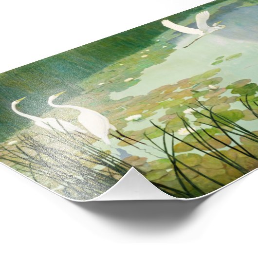 Impression Photo Hérons en été par Newell Convers Wyeth (Coin)