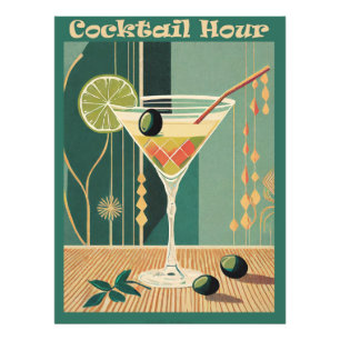 Impression Photo Heure du cocktail design milieu de siècle