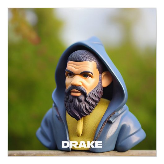 Impression Photo HipHop Drake Portrait Art Gnomis (Devant)