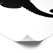 Impression Photo Hippocampe noir et blanc (Coin)