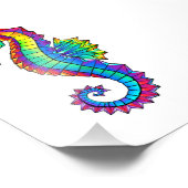 Impression Photo Hippocampe polygonal arc-en-ciel (Coin)