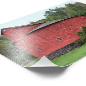 Impression Photo Historique Red Round Grange, Halcottsville, New Yo (Coin)