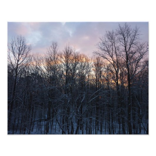 Impression Photo Hiver Sunrise I Pastel Paysage naturel (Devant)