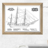 Impression Photo HMS Beagle Tall Ship - Plan d'expédition BD