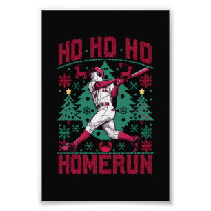 Impression Photo Ho Ho Homerun Baseball Laid Christmas Sweat