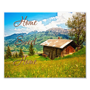 Impression Photo Home Sweet Home Rustic Country Wall Art