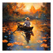 Impression Photo Homme en bateau Impressionnisme (Devant)