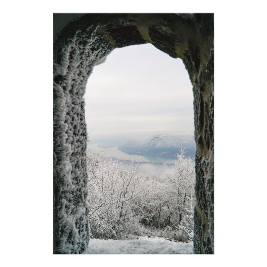 Impression Photo Hongrie : vue sur le Danube en hiver (Devant)