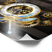 Impression Photo Horloge à vapeur avec libellule mécanique (Coin)