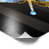 Impression Photo Horloge à vapeur avec libellule mécanique (Coin)