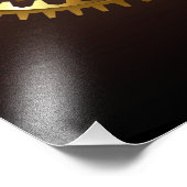 Impression Photo Horloge Steampunk avec des engrenages anciens (Coin)