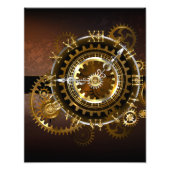 Impression Photo Horloge Steampunk avec des engrenages anciens (Devant)