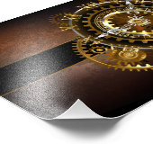 Impression Photo Horloge Steampunk avec des engrenages anciens (Coin)