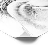 Impression Photo Horse portrait drawing equestrian art (Coin)