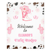 Impression Photo Hot rose Premier Rodéo 1er Anniversaire Affiche de (Devant)