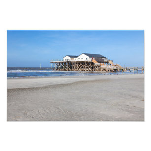 Impression Photo House on stilts at the beach of St Peter Ording