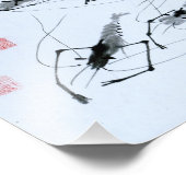 Impression Photo "Huit crevettes" en peinture à l'encre chinoise (Coin)