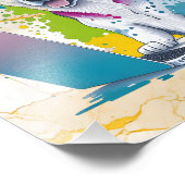 Impression Photo Husky Chig Computer Rainbow Watercolor Tech Savvy (Coin)