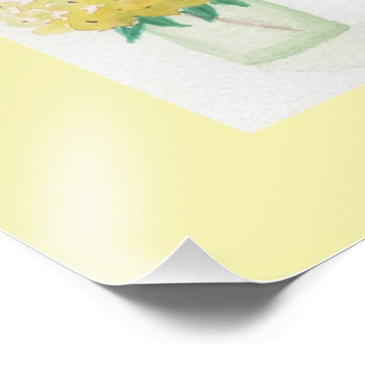 Impression Photo Hydrangée jaune (Coin)