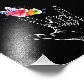 Impression Photo I Love You Hand Sign Language Butterfly Autism (Coin)