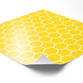 Impression Photo Icône jaune Lignes blanches géométriques Bumblebee (Coin)