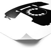 Impression Photo Icône téléphonique traditionnelle (Coin)