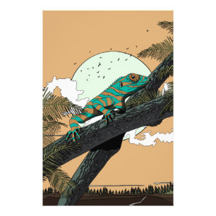 Impression Photo Iguana dans la jungle