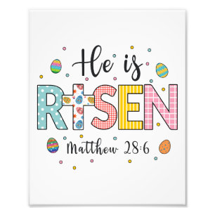 Impression Photo Il est ressuscité Jésus chrétien Joyeux Pâques