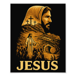 Impression Photo Il est ressuscité Jésus chrétien Joyeux Pâques