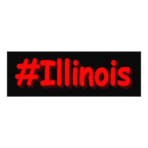 Impression Photo "#Illinois" Joli Design. Commandez dès maintenant