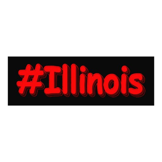 Impression Photo "#Illinois" Joli Design. Commandez dès maintenant (Devant)