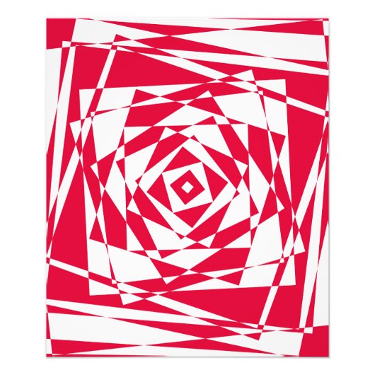 Impression Photo Illusion abstraite rouge blanc (Devant)