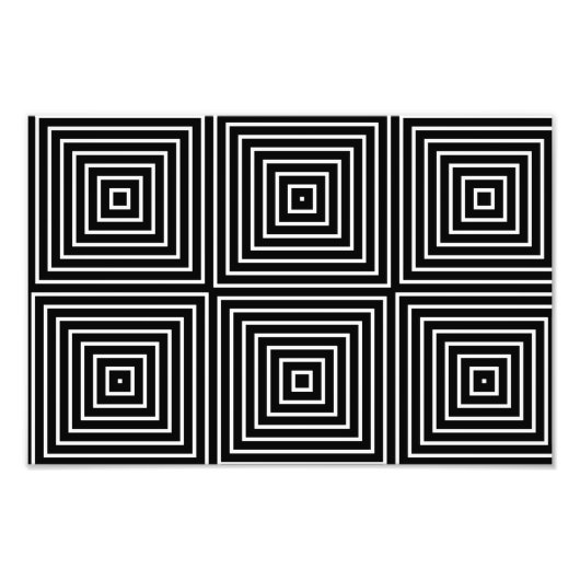 Impression Photo illusion d'optique carré (Devant)