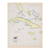 Impression Photo Illustrated map of Cuba (Devant)
