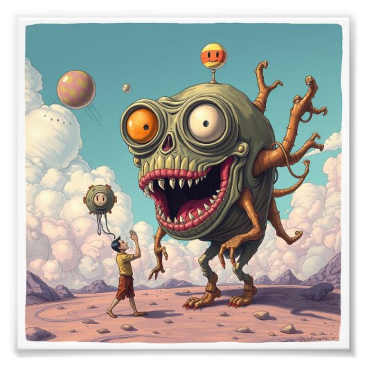 Impression Photo Illustration Alien bizarre (Devant)