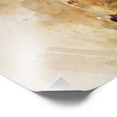 Impression Photo Illustration aquarelle Notre-Dame Cathédrale Paris (Coin)